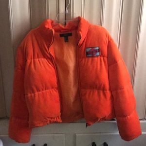 orange jacket